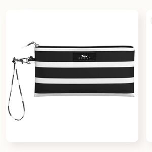 Scout Black and White Striped Clutch